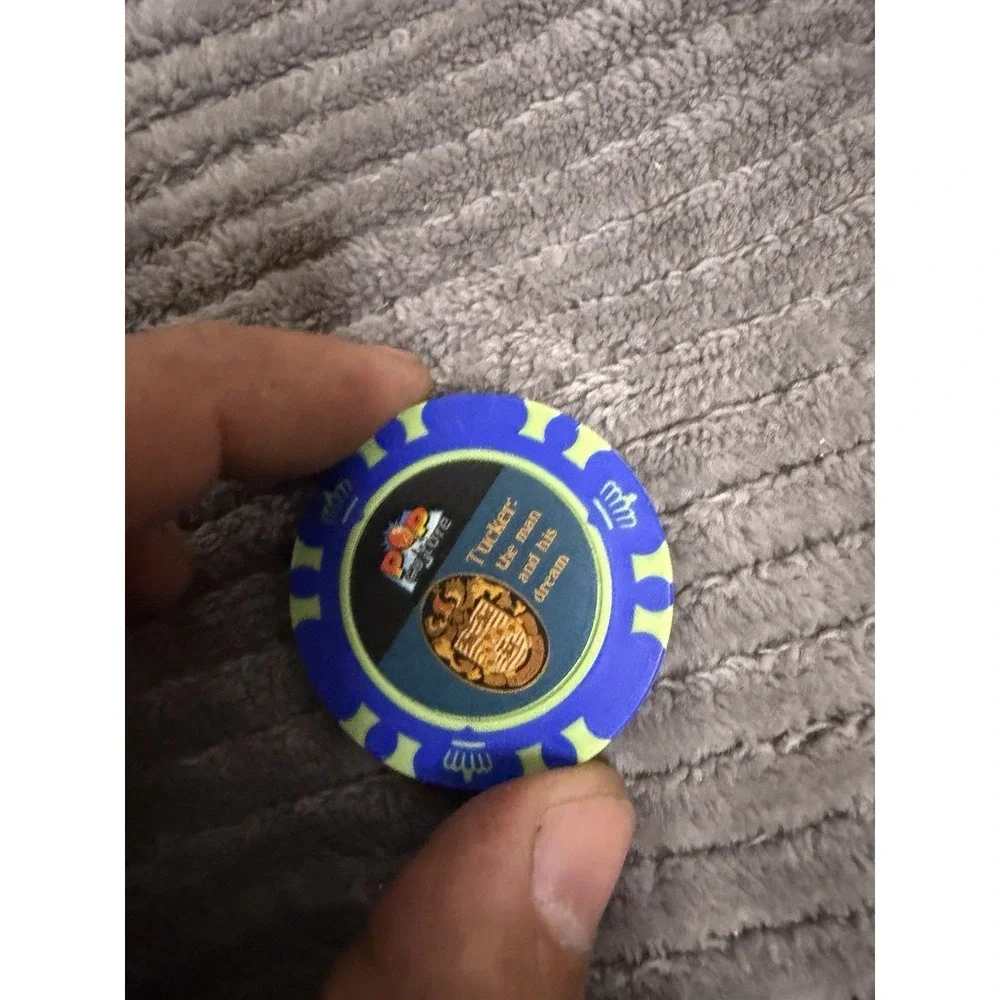 poker chip from Johnny Lightning diecast cars